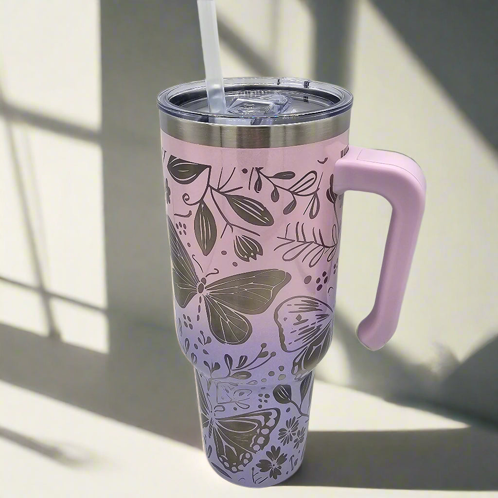 40 Oz Butterfly Tumbler