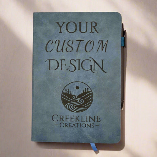 Blue Notebook with Personalized Engraving