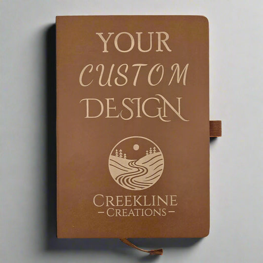 Brown Notebook with Custom Engraving