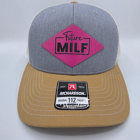 “Future MILF” Leather Patch Hat – Richardson 112 Trucker Cap