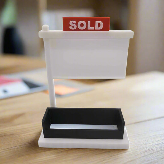 mini real estate sign business card holder